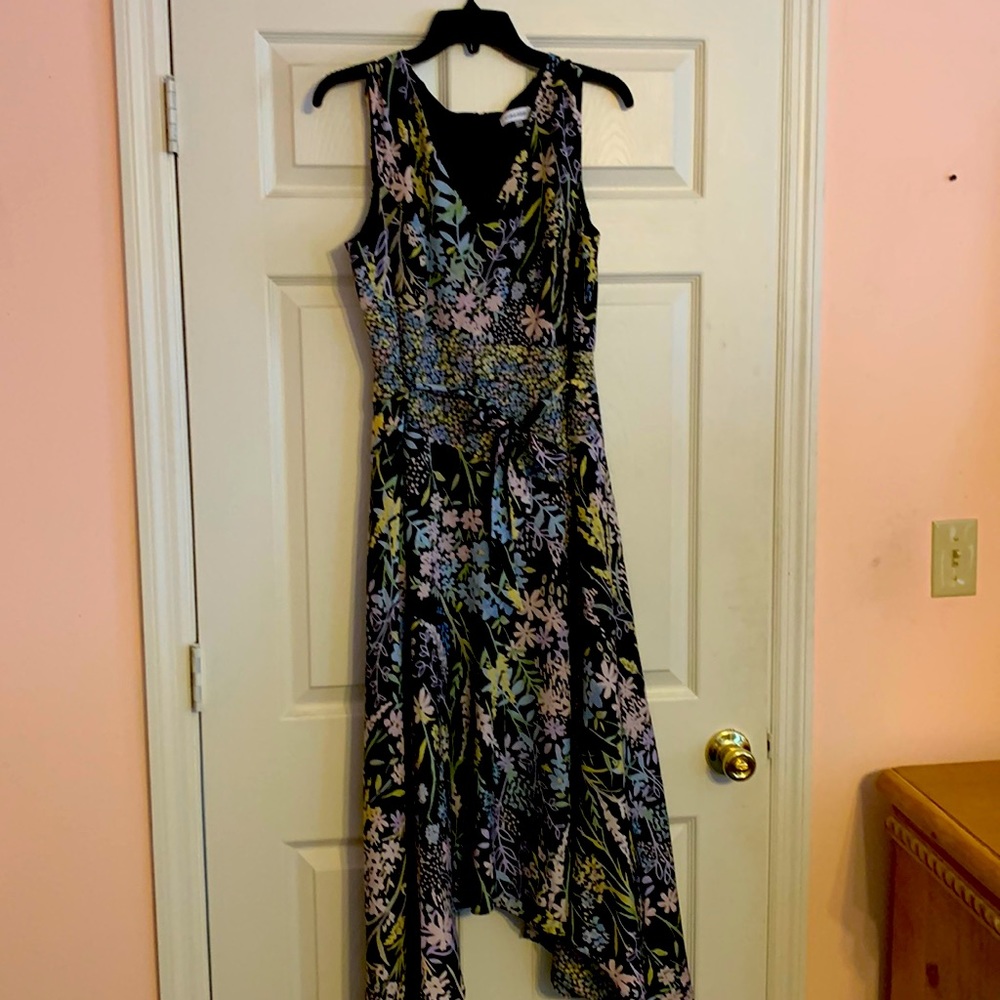 Black printed dress size 12 Calvin Klein